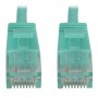 Eaton N261-S25-AQ Tripp Lite Cat6a 10G Snagless Molded Slim UTP Ethernet Cable 25 ft Aqua