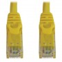 Eaton N261-001-YW Tripp Lite Cat6a 10G Snagless Molded UTP Ethernet Cable 1 ft Yellow