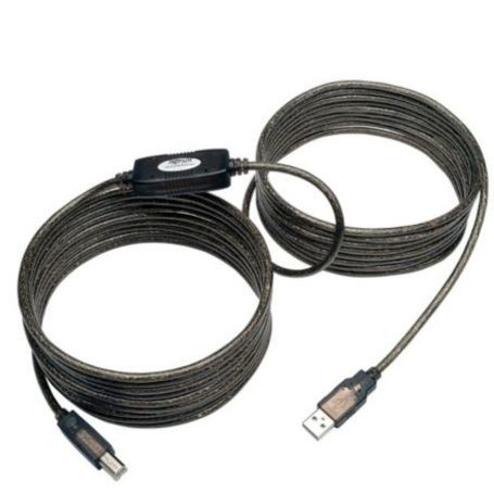 Eaton U042-025 Tripp Lite USB 2 0 A to B Active Repeater Cable M M 25 ft 7 62 m