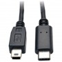Eaton U040-006-MINI Tripp Lite USB 5 Pin Mini B to USB C Cable USB 2 0 M M 6 ft 1 83 m