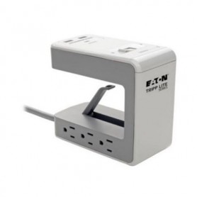 Eaton TLP648USBC Tripp Lite 6-Outlet Surge Protector with USB-C & Desk Clamp