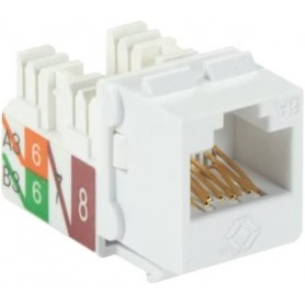 Black Box C6AJA70-WH-R2 CAT6A Keystone Jack Unshielded RJ45 White