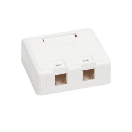 Eaton N082-002-WH Tripp Lite 2-Port Surface-Mount Keystone Box