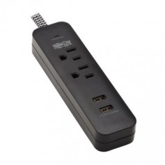 Eaton TLP206USB 2-Outlet Surge Protector 2 USB Ports 6ft Cord 5-15P Plug, 450 Joules