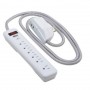Eaton TLP616USB 6-Outlet Surge Protector 2 USB Ports 6ft Cord Detachable Charger Plug 6ft Cord 5-15P Plug 900 Joules White