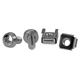 StarTech.com 50 Package M6 Mounting Screws & Cage Nuts