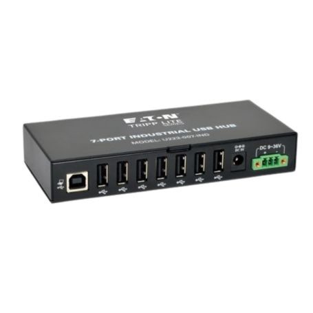 Eaton U223-007-IND Tripp Lite 7 Port Industrial USB 2 0 Hub 15 kV ESD Immunity Metal