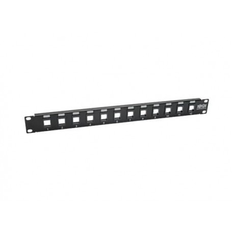 Eaton N062-012-KJ 12-Port 1U Keystone Multimedia Patch Panel Compatible Tripp Lite