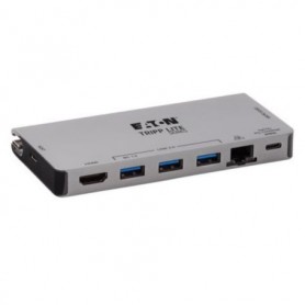 Eaton U442-DOCK5D-GY Tripp Lite USB-C Portable Docking Station with Detachable Cable Gray