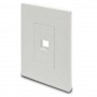 Eaton N080-101 Tripp Lite 1Port Single Gang Universal Keystone Wallplate White