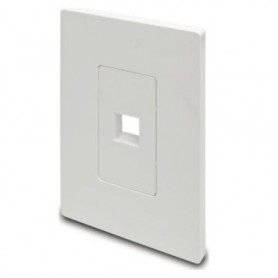 Eaton N080-101 Tripp Lite 1Port Single Gang Universal Keystone Wallplate White