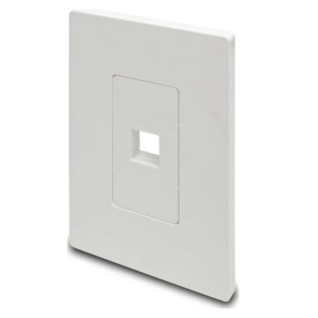 Eaton N080-101 Tripp Lite 1Port Single Gang Universal Keystone Wallplate White