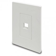 Eaton N080-101 Tripp Lite 1Port Single Gang Universal Keystone Wallplate White