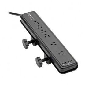 Eaton TLP606DMUSB Tripp Lite 6-Outlet Clamp-Mount Surge Protector