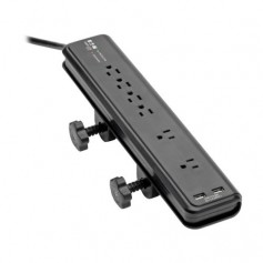 Eaton TLP606DMUSB Tripp Lite 6-Outlet Clamp-Mount Surge Protector