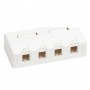 Eaton N082-004-WH Tripp Lite 4 Port Surface Mount Box for Keystone Jacks White