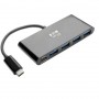 Eaton U460-004-4AB-C Tripp Lite 4 Port USB C Hub 4 USB A 5Gbps 60W PD Black