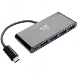 Eaton U460-004-4AB-C Tripp Lite 4 Port USB C Hub 4 USB A 5Gbps 60W PD Black