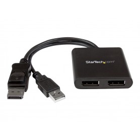 StarTech MSTDP122DP 2-Port Dual 4K Multi Monitor DisplayPort MST Hub Adapter