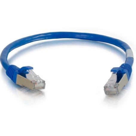 C2G 00973 0.5ft Cat6a Snagless Shielded Ethernet Network Patch Cable Blue