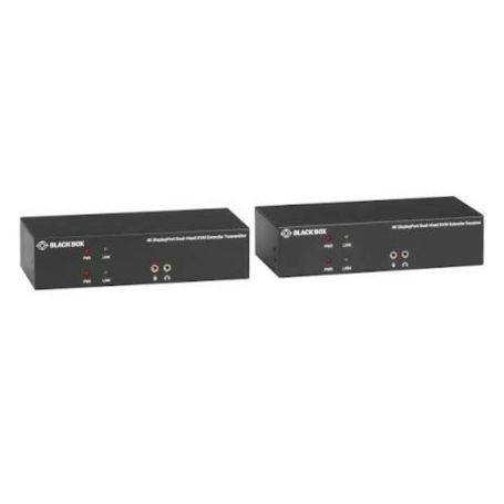 Black Box KVXLCDP-200 KVM Extender Over Catx 4K Dual-Head Displayport USB 2.0