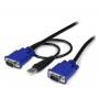 StarTech.com SVECONUS15,15 ft 2-in-1 Ultra  USB VGA KVM Cable