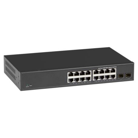 Black Box LGB2118A-R2 18-Port Gigabit Ethernet Web Smart Switch, 2 SFP