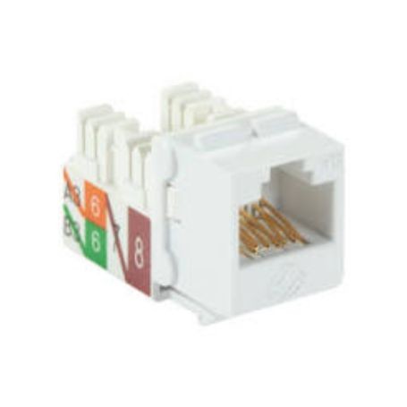 Black Box C6AJA70-WH-R2 CAT6A Keystone Jack Unshielded RJ45 White