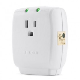 Belkin F9H100-CW 1-Outlet Wall Mount Surge Cube - 885J - White
