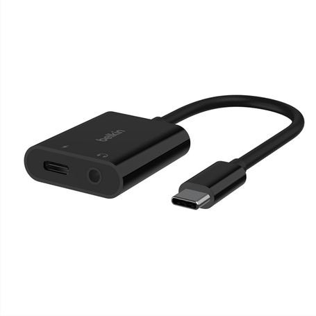 Belkin NPA004BTBK 3.5mm Audio + USB-C Charge Adapter