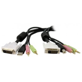 StarTech.com DVID4N1USB15 4-in-1 USB Dual Link Switch Cable