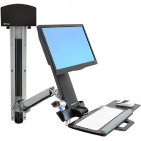 Ergotron 45-273-026 StyleView Sit-Stand Combo System with Small CPU Holder