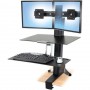 Ergotron 33-350-200 WorkFit-S Single LD Workstation with Worksurface