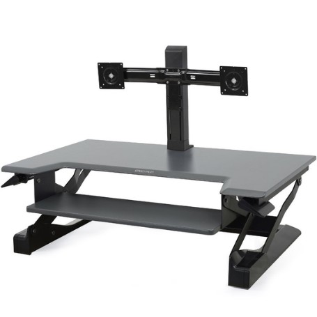 Ergotron 33-397-085 WorkFit-T Sit-Stand Desktop Workstation, Black