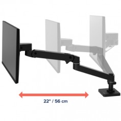 Ergotron 45-708-292 LX Pro Desk Arm with Grommet Mount, Matte Black