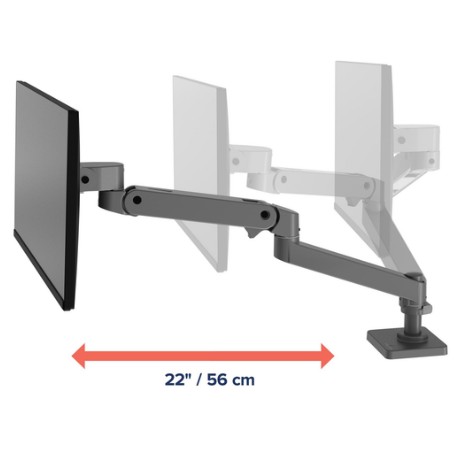 Ergotron 45-708-293 LX Pro Desk Monitor Arm, Grommet Mount, Dark Grey