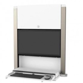 Ergotron 61-367-060 CareFit Enclosure Wall-Mount Workstation, Matte Black