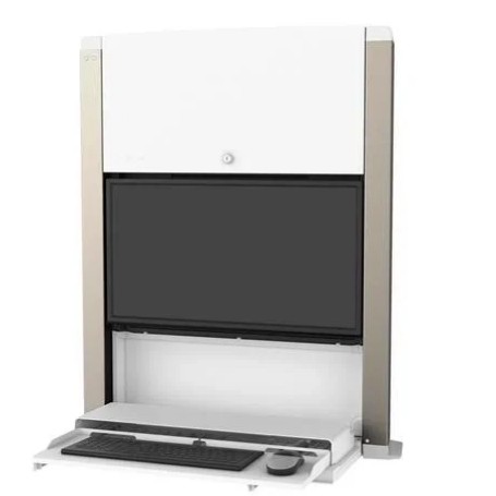 Ergotron 61-367-060 CareFit Enclosure Wall-Mount Workstation, Matte Black
