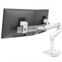 Ergotron 45-627-216 LX Desk Dual Direct Arm with Low-Profile Clamp White