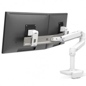 Ergotron 45-627-216 LX Desk Dual Direct Arm with Low-Profile Clamp White