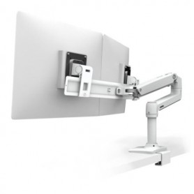 Ergotron 45-522-216 LX Desk Dual Direct Arm with Under-Mount C-Clamp White