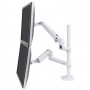 Ergotron 45-509-216 LX Dual Stacking Arm Tall Pole White