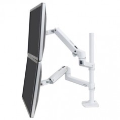 Ergotron 45-509-216 LX Dual Stacking Arm Tall Pole White