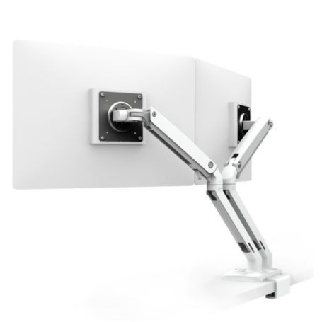 Ergotron 45-518-216 MXV Desk Dual Monitor Arm with Under Mount C-Clamp White