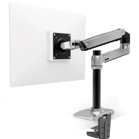 Ergotron 45-295-026 LX Desk Monitor Arm Tall Pole Polished Aluminum