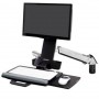 Ergotron 45-266-026 StyleView Sit-Stand Combo Arm Polished Aluminum