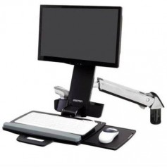 Ergotron 45-266-026 StyleView Sit-Stand Combo Arm Polished Aluminum