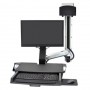 Ergotron 45-272-026 StyleView Sit-Stand Combo System with Worksurface and Small CPU Holder