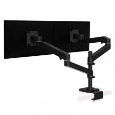 Ergotron 45-714-292 LX Pro Dual Stacking Arm Low-Profile C-Clamp Black