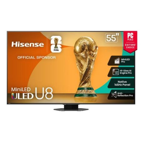 Hisense 55U8QG 55-Inch Mini-LED Pro 4K UHD Google TV 165Hz